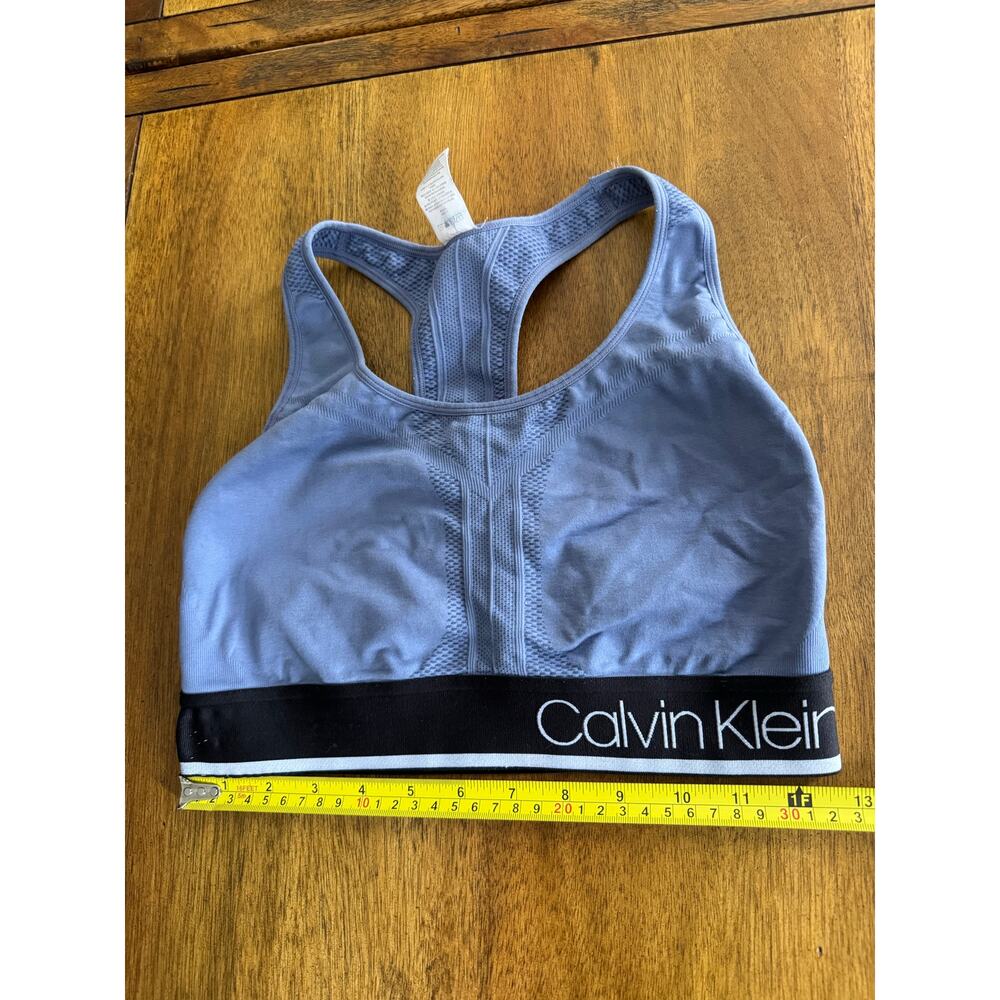 Calvin Klein Performance Blue Seamless Sports Bra Women’s Large - Picture 7 of 7